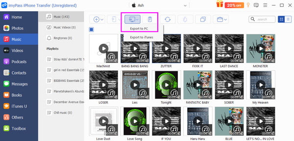 Eksporter til pc Imypass