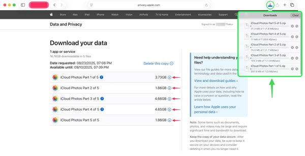 Tải xuống tất cả ảnh từ iCloud