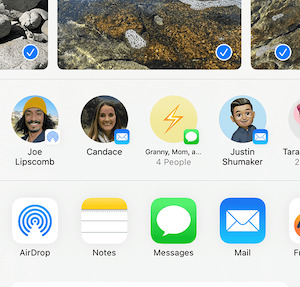Envoyer des fichiers par Airdrop