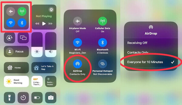 activer AirDrop sur iPhone/iPad