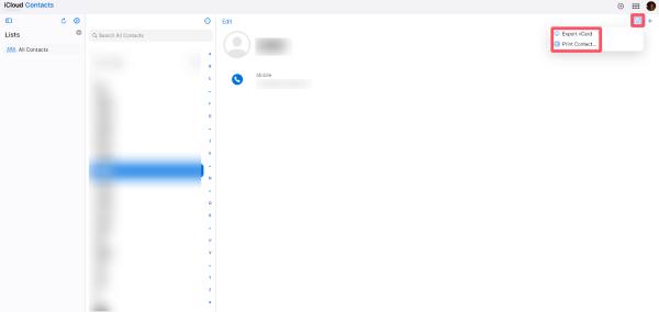 Exporter les contacts iCloud