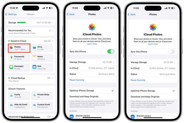 Đồng bộ hóa ảnh iCloud