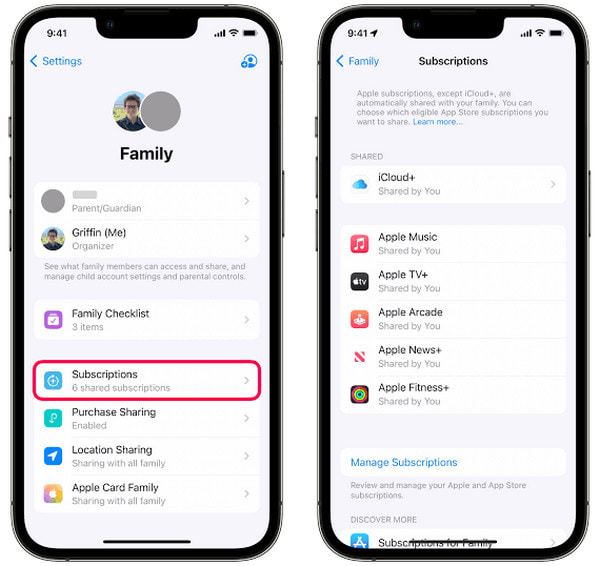 Mogućnost dijeljenja s obitelji