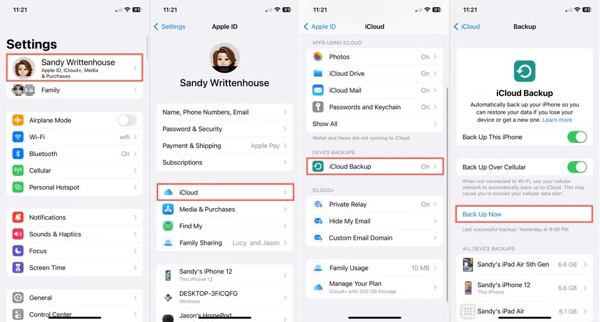 Maak een back-up van iCloud