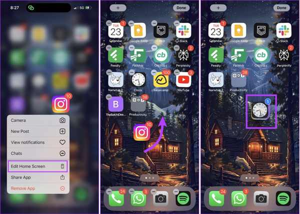 Startscherm bewerken