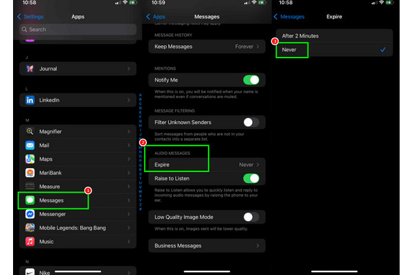 منع انتهاء صلاحية الرسائل الصوتية