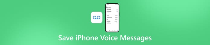 حفظ الرسائل الصوتية على iPhone