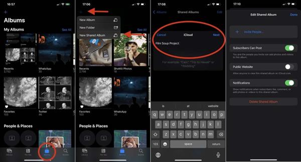 Een gedeeld album maken