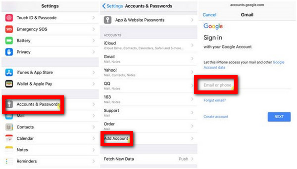إعدادات جهات اتصال Google