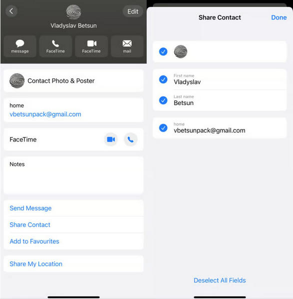 Synchronizuj przez Airdrop