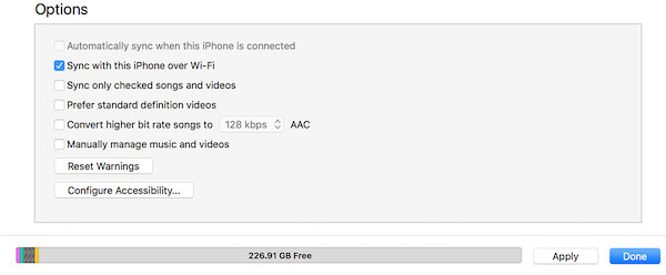 Sincronizar o iTunes com o iPhone via Wi-Fi