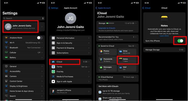 Синхронизация заметок iCloud с iPhone