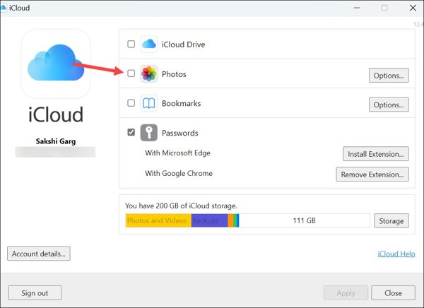 Foto iCloud per PC