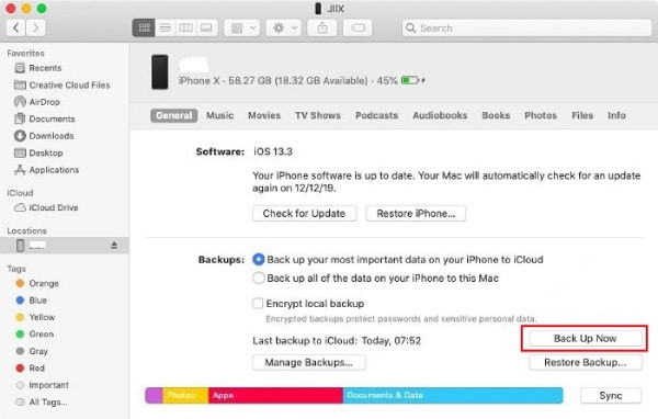 iPhone MAC으로 데이터 전송