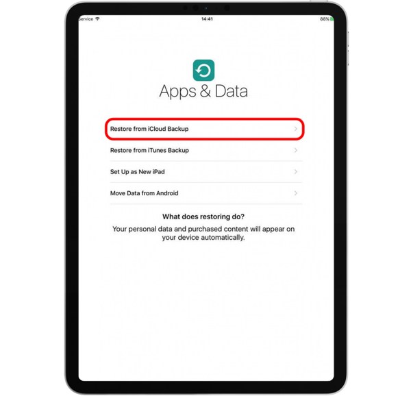 Restaurer la sauvegarde iCloud