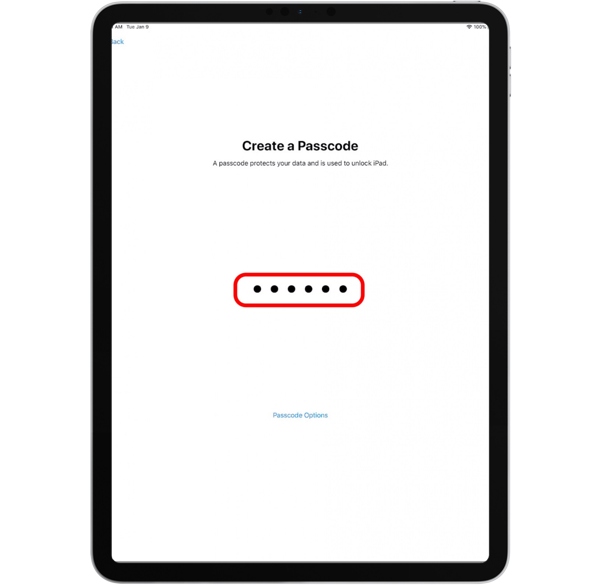 Définir le code d'accès de l'iPad