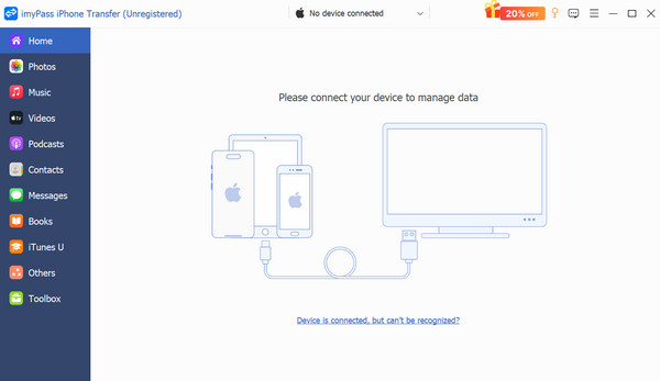 Interfaz de transferencia de iPhone