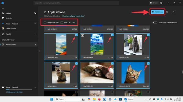 Aggiungi elemento PC Foto