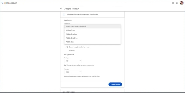 Esporta Google Foto PC