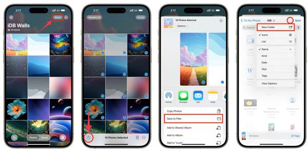 Sposta i file delle foto