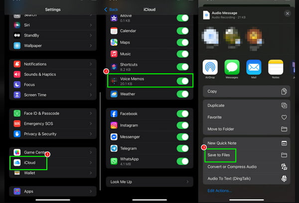 Μεταφορά φωνητικών σημειώσεων στον υπολογιστή iCloud