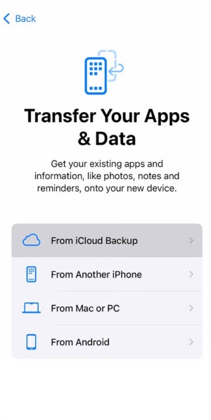 iCloud Yedeklemesinden Geri Yükleme