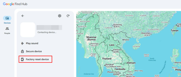 Klik op de knop 'Apparaat terugzetten naar fabrieksinstellingen'.