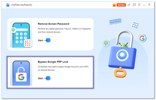 Seleccione Omitir bloqueo FRP de Google y dispositivo