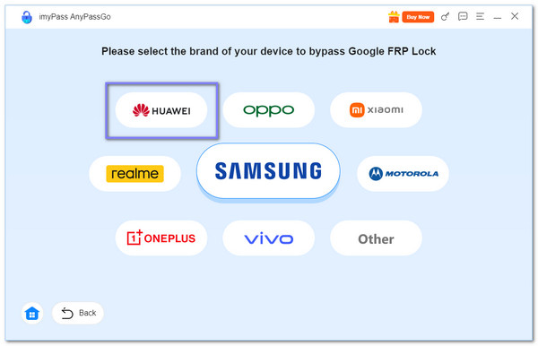Pick Huawei From The List of Brands