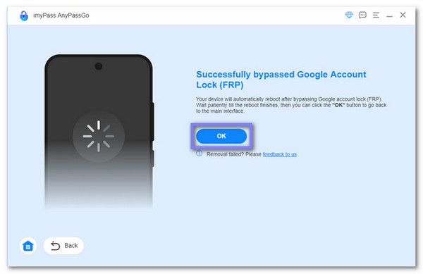 The Tool Will Start Removing The Frp Lock