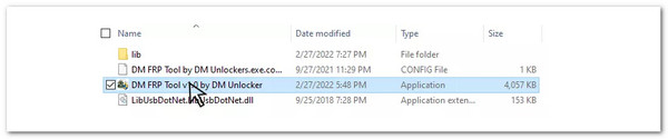 Запустите исполняемый файл DM Frp Tool