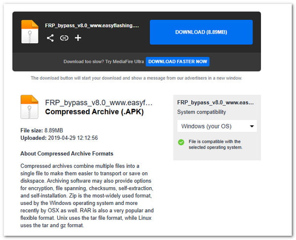 Скачать APK для простого прошивания FRP Bypass