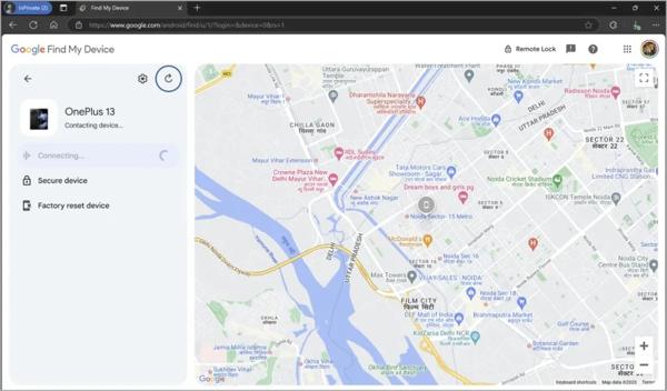 透過 Google Find Hub 重設 OnePlus 手機