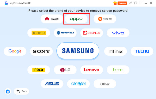 انقر فوق زر Oppo