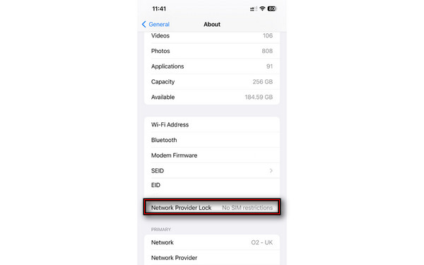 ตรวจสอบคุณสมบัติผ่านการตั้งค่า iPhone