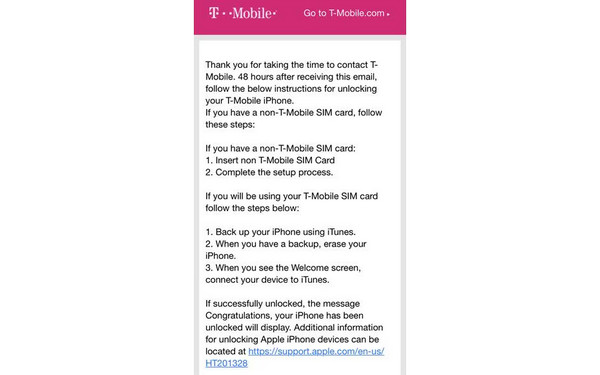 ปลดล็อกโทรศัพท์ T-Mobile จากระยะไกล