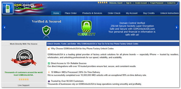 GSM feloldó amerikai weboldal, amely azt állítja, hogy megkerüli az FRP-t az Imei segítségével