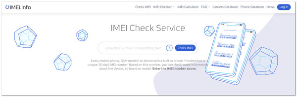 Imei információs oldal, amely azt állítja, hogy megkerüli az FRP-t az Imei segítségével