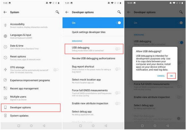 USBデバッグ OnePlus
