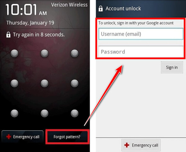 Unlock Android Pin Using Google Account