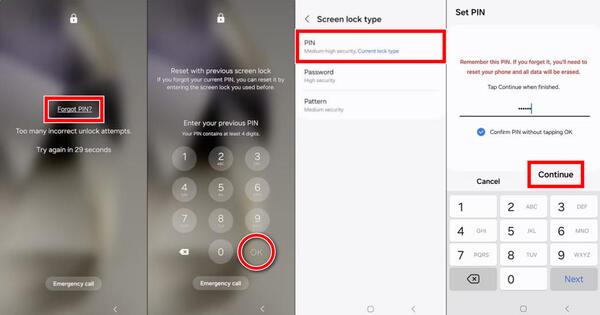 Unlock Samsung Screen With Previous Pin