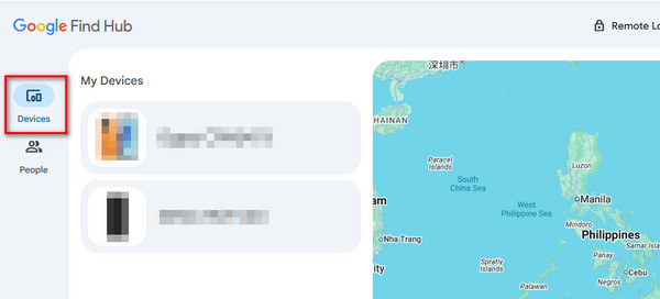 Fare clic sul pulsante Dispositivi
