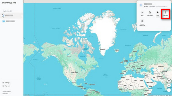 Fare clic sul pulsante Cancella dati