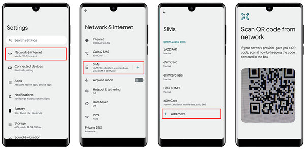 掃描 Esim 二維碼