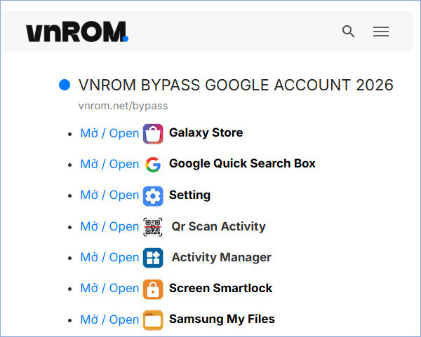 Vnrom Frp Website Page