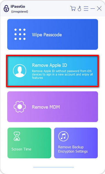 移除 Apple ID 模式