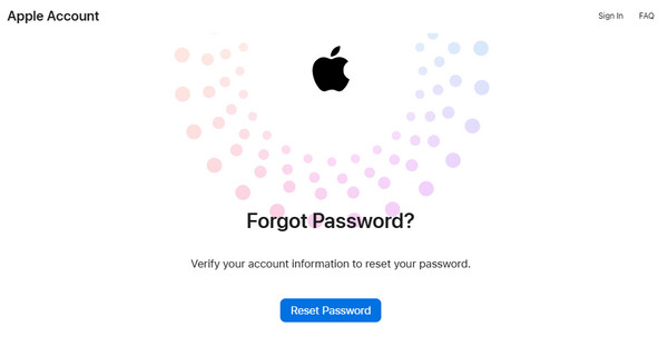 Επιλέξτε το κουμπί Reset Password