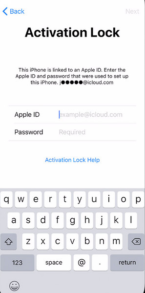 Inserisci la password dell'account