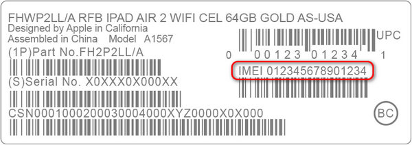 IMEI auf der iPhone-Verpackung