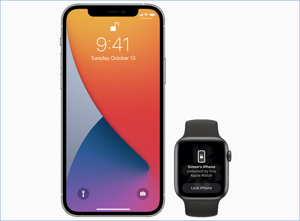 فتح قفل iPhone Apple Watch